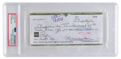 Lot #741 Ken Norton Signed Check - Image 1