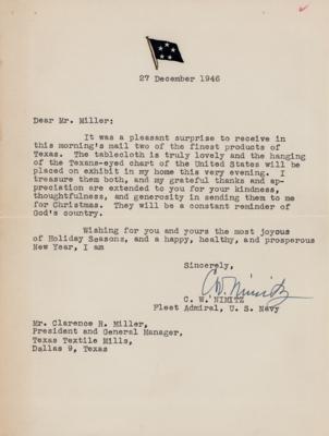 Lot #350 Chester Nimitz Typed Letter Signed - Image 1