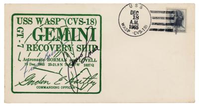 Lot #393 Gemini 7 Signed Recovery Cover - Image 1