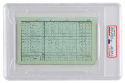 Lot #751 Harry Wright Hand-Filled and Initialed Scorecard - Image 1