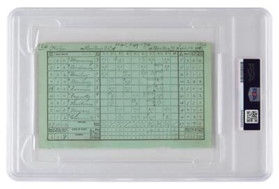 Lot #751 Harry Wright Hand-Filled and Initialed Scorecard - Image 2