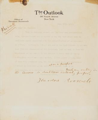 Lot #29 Theodore Roosevelt Typed Letter Signed on Jewish Equality - Image 2