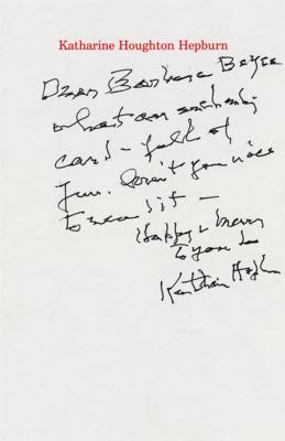 Lot #649 Katharine Hepburn (8) Signed Letters - Image 3