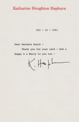Lot #649 Katharine Hepburn (8) Signed Letters - Image 6