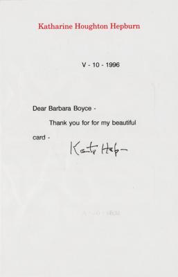 Lot #649 Katharine Hepburn (8) Signed Letters - Image 8