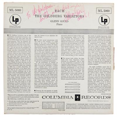 Lot #500 Glenn Gould Signed Album - Image 1