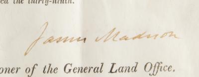 Lot #4 James Madison Document Signed as President - Image 2