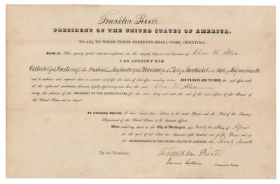 Lot #16 Franklin Pierce Document Signed as