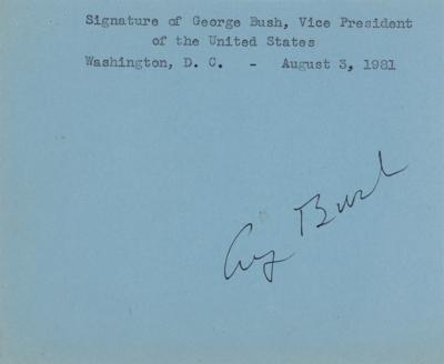 Lot #62 George Bush Signature