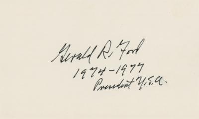 Lot #100 Gerald Ford Signature