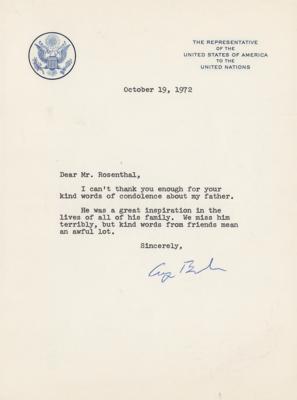 Lot #60 George Bush Typed Letter Signed on Father