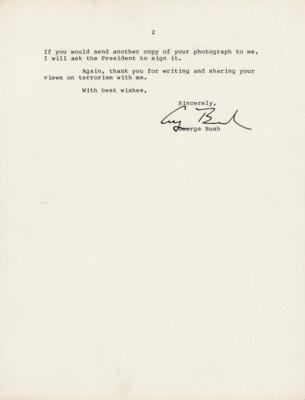 Lot #58 George Bush Typed Letter Signed on Terrorism - Image 2