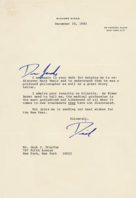 Lot #121 Richard Nixon Typed Letter Signed on Mark Twain - Image 1