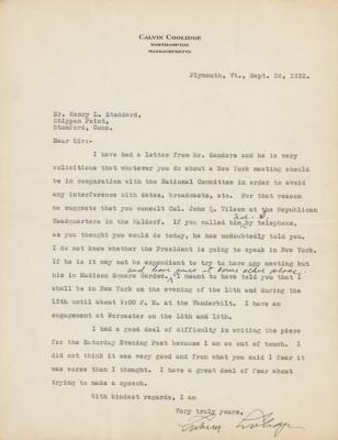 Lot #81 Calvin Coolidge Typed Letter Signed - Image 1