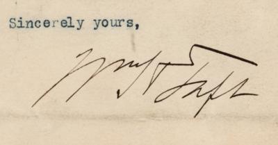 Lot #32 William H. Taft Typed Letter Signed on Roosevelt and Progressive Party - Image 3