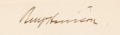 Lot #26 Benjamin Harrison Document Signed as President - Image 2