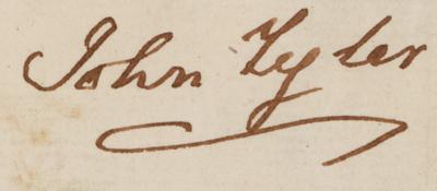Lot #12 John Tyler Autograph Letter Signed on Presidential Autographs - Image 2