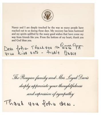 Lot #129 Nancy Reagan (2) Notes to John Lloyd - Image 1