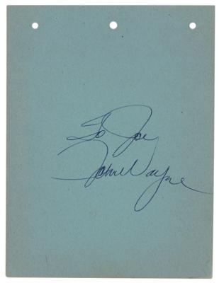 Lot #600 John Wayne Signature