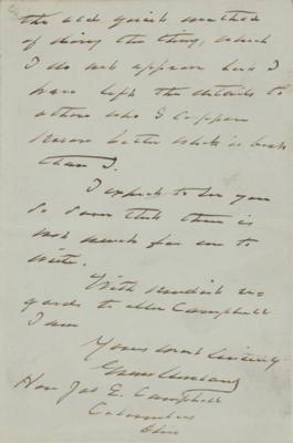 Lot #71 Grover Cleveland Autograph Letter Signed - Image 3