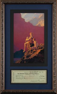 Lot #438 Maxfield Parrish Signed Check - Image 1