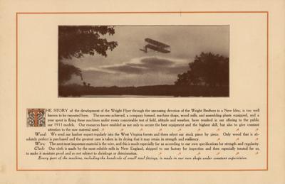 Lot #362 Wright Brothers: Wright Flyer Brochure (1911) - Image 2