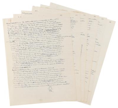Lot #187 Albert Einstein Handwritten Manuscript: "The Essence of the Theory of Relativity" - Image 1