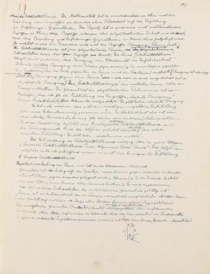 Lot #187 Albert Einstein Handwritten Manuscript: "The Essence of the Theory of Relativity" - Image 2