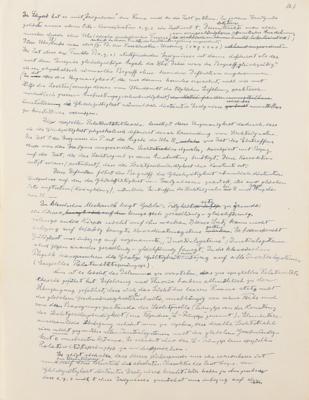 Lot #187 Albert Einstein Handwritten Manuscript: "The Essence of the Theory of Relativity" - Image 3