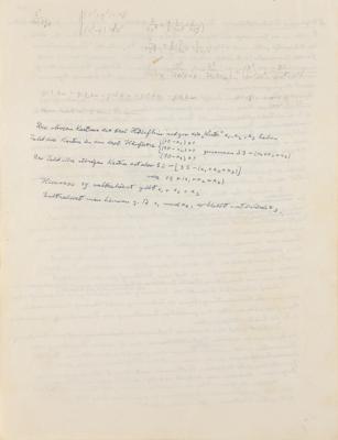 Lot #187 Albert Einstein Handwritten Manuscript: "The Essence of the Theory of Relativity" - Image 6