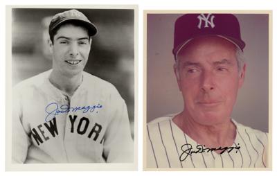 Lot #730 Joe DiMaggio (2) Signed Photographs