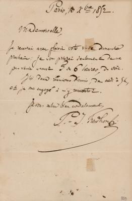 Lot #310 Pierre-Joseph Proudhon Autograph Letter Signed - Image 1