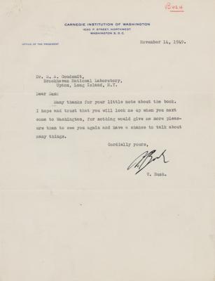Lot #178 Vannevar Bush Typed Letter Signed - Image 1