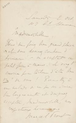 Lot #471 Marcel Proust Autograph Letter Signed - Image 1