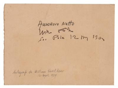 Lot #483 William Faulkner Signature - Image 1
