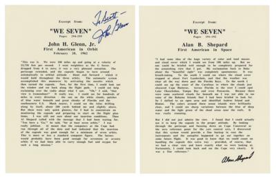 Lot #413 Alan Shepard and John Glenn (2) Signed Typescripts - Image 1