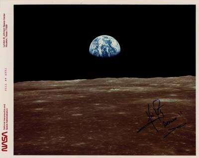 Lot #376 Neil Armstrong Signed 'Earthrise' Photograph - Image 1