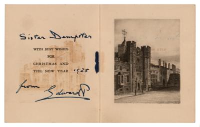 Lot #281 King Edward VIII Signed Christmas Card