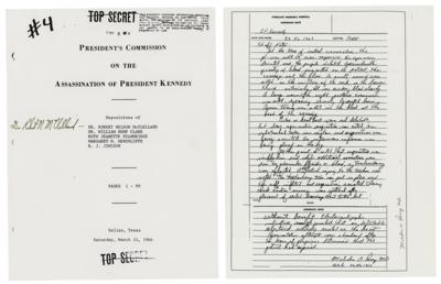 Lot #278 Kennedy Assassination: McClelland and Perry Signed Warren Commission Deposition - Image 1