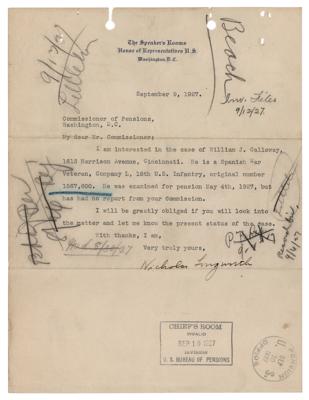 Lot #295 Nicholas Longworth Typed Letter Signed - Image 1