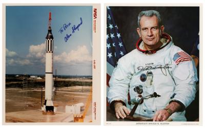 Lot #412 Alan Shepard and Deke Slayton (2) Signed Photographs - Image 1