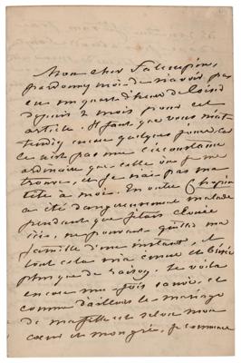 Lot #478 George Sand Autograph Letter Signed on Frederic Chopin - Image 1