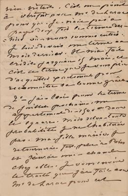 Lot #478 George Sand Autograph Letter Signed on Frederic Chopin - Image 4