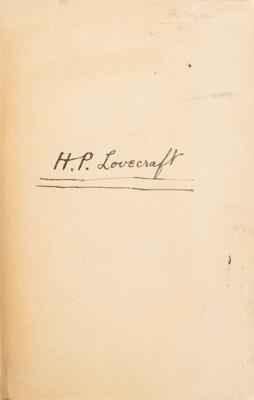Lot #469 H. P. Lovecraft Signed Book - Image 2