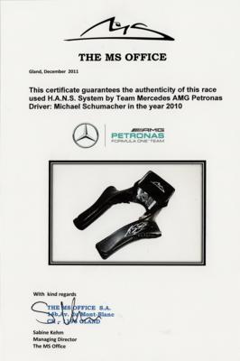 Lot #720 Michael Schumacher Signed Race-Used HANS Restraint System - Image 5