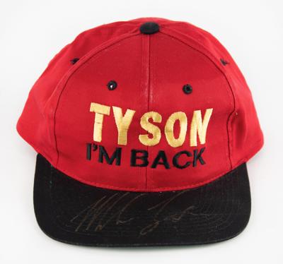 Lot #747 Mike Tyson Signed Baseball Cap - Image 1