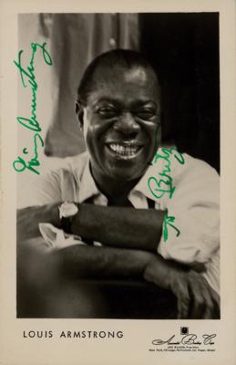 Lot #527 Louis Armstrong Signed Photograph