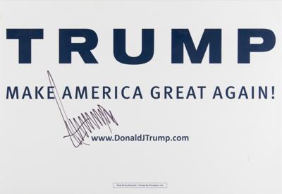 Lot #142 Donald Trump Signed Campaign Sign - Image 1