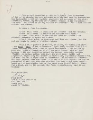 Lot #463 Philip K. Dick Hand-Annotated Typed Letter Signed - Image 3