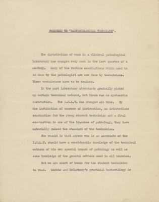 Lot #190 Alexander Fleming Typed Letter Signed on Inoculation - Image 4